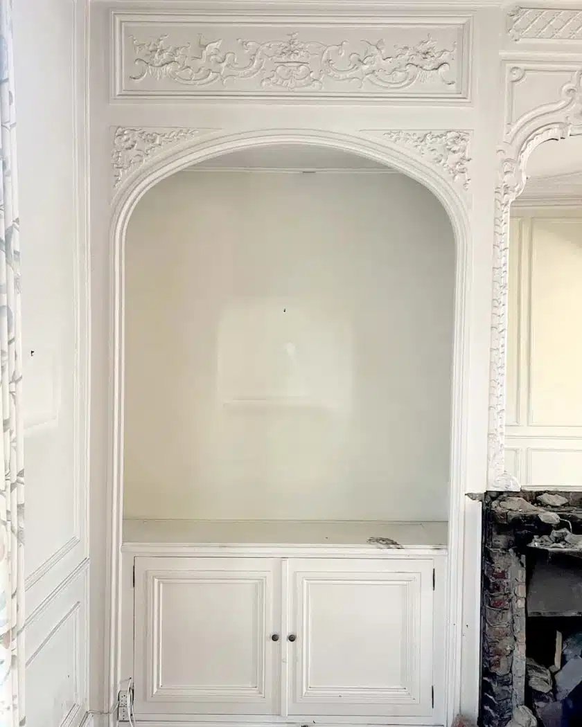 Boiserie d’entourage de cheminée avec paire d’alcove-photo-3