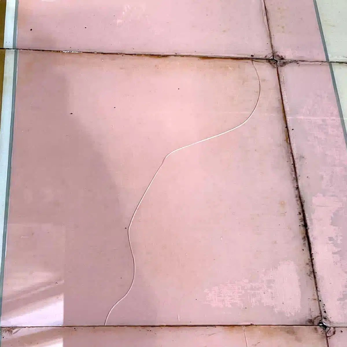 Plafond en toile peinte marouflée sur verre 283 x 277 cm-photo-2
