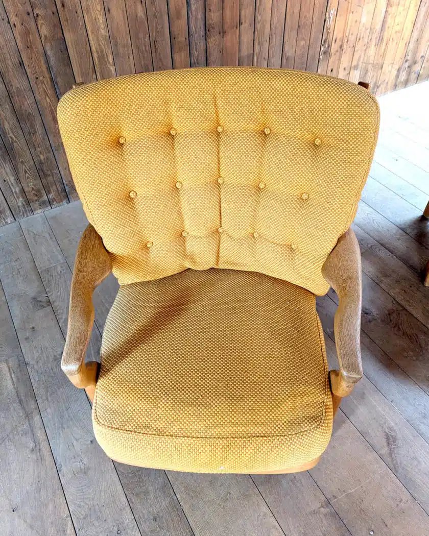  Paire de fauteuils Guillerme et Chambron modèle Roméo et Juliette-photo-2