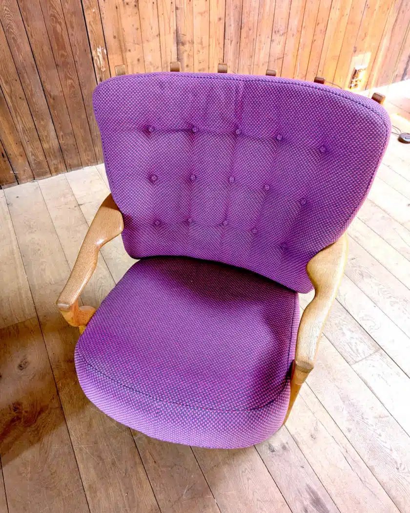  Paire de fauteuils Guillerme et Chambron modèle Roméo et Juliette-photo-4