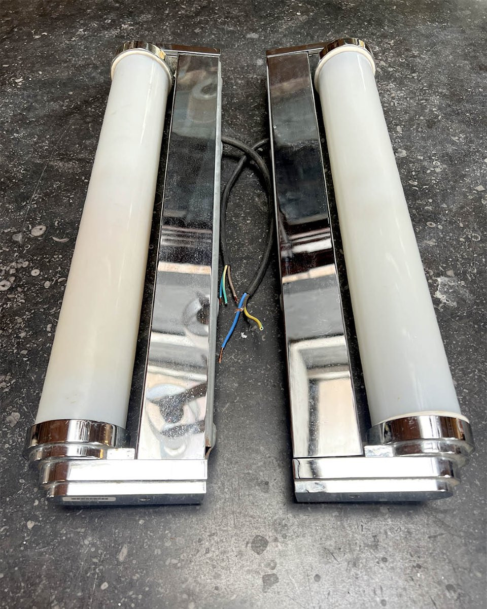 Paire d’appliques vintage moderniste,1970-photo-1