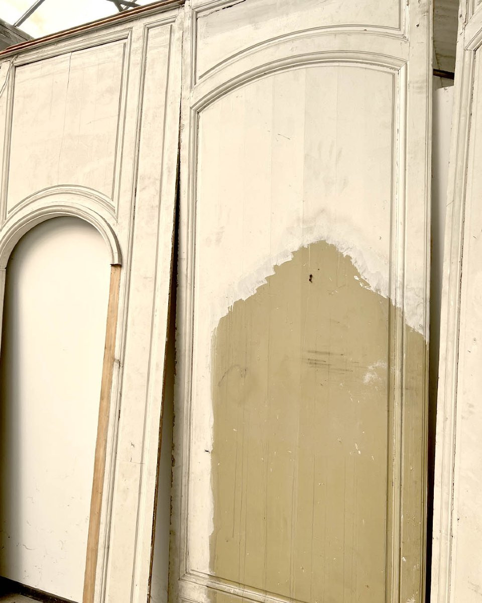 Boiserie d’esprit Louis XV en chêne, 10m linéaire-photo-4