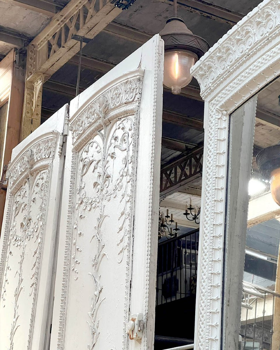 A Set Of Double Doors And Its Overmantel Mirror In The Louis XV Style-photo-8