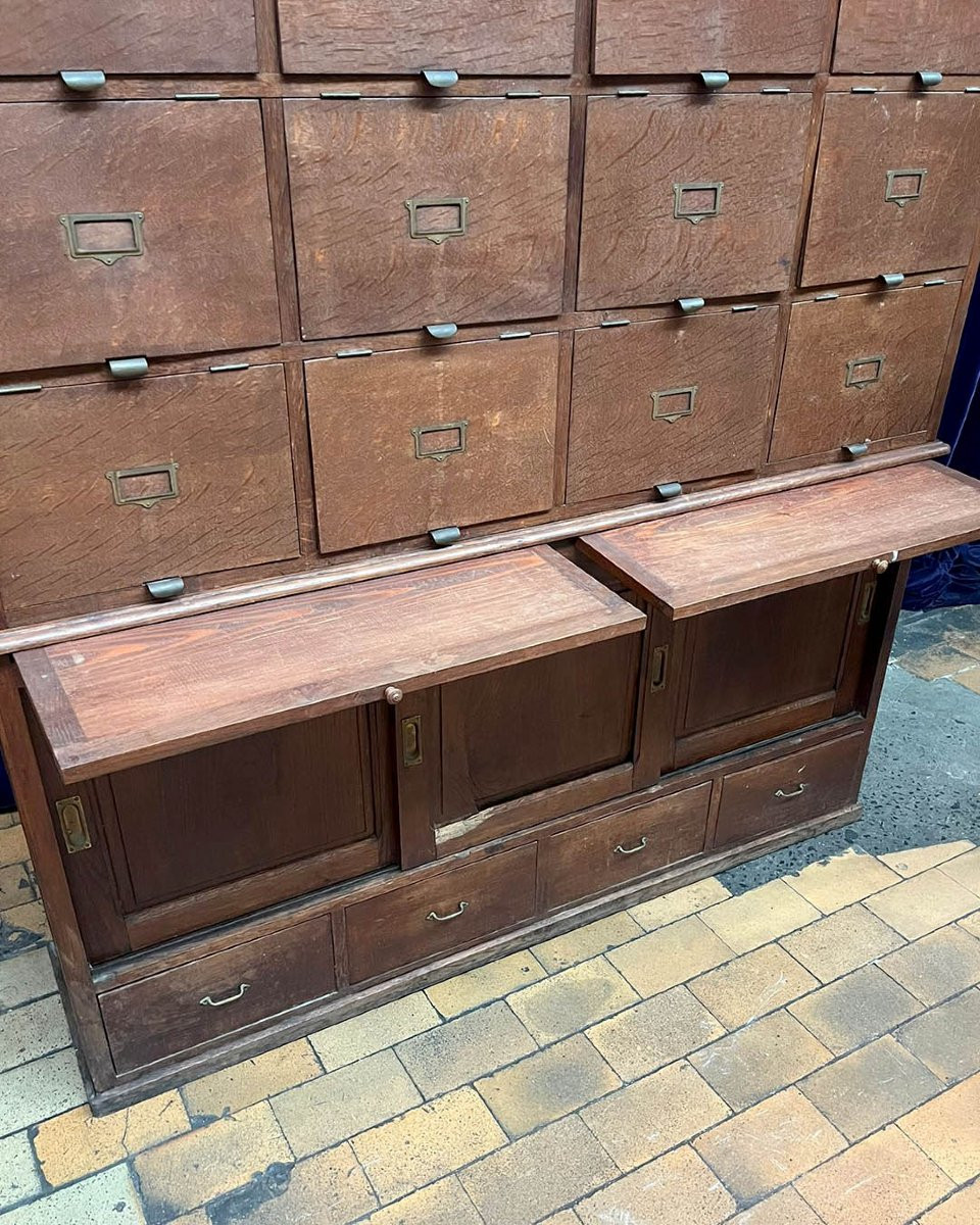 Grand classeur de notaire en chêne-photo-7