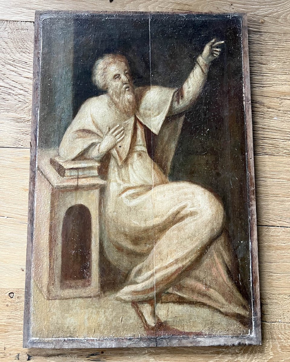 Lot de 8 tableaux, peints sur bois d’époque XVIII-photo-3