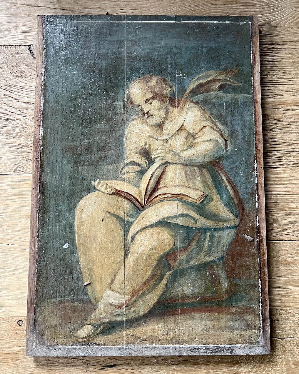 Lot de 8 tableaux, peints sur bois d’époque XVIII-photo-4
