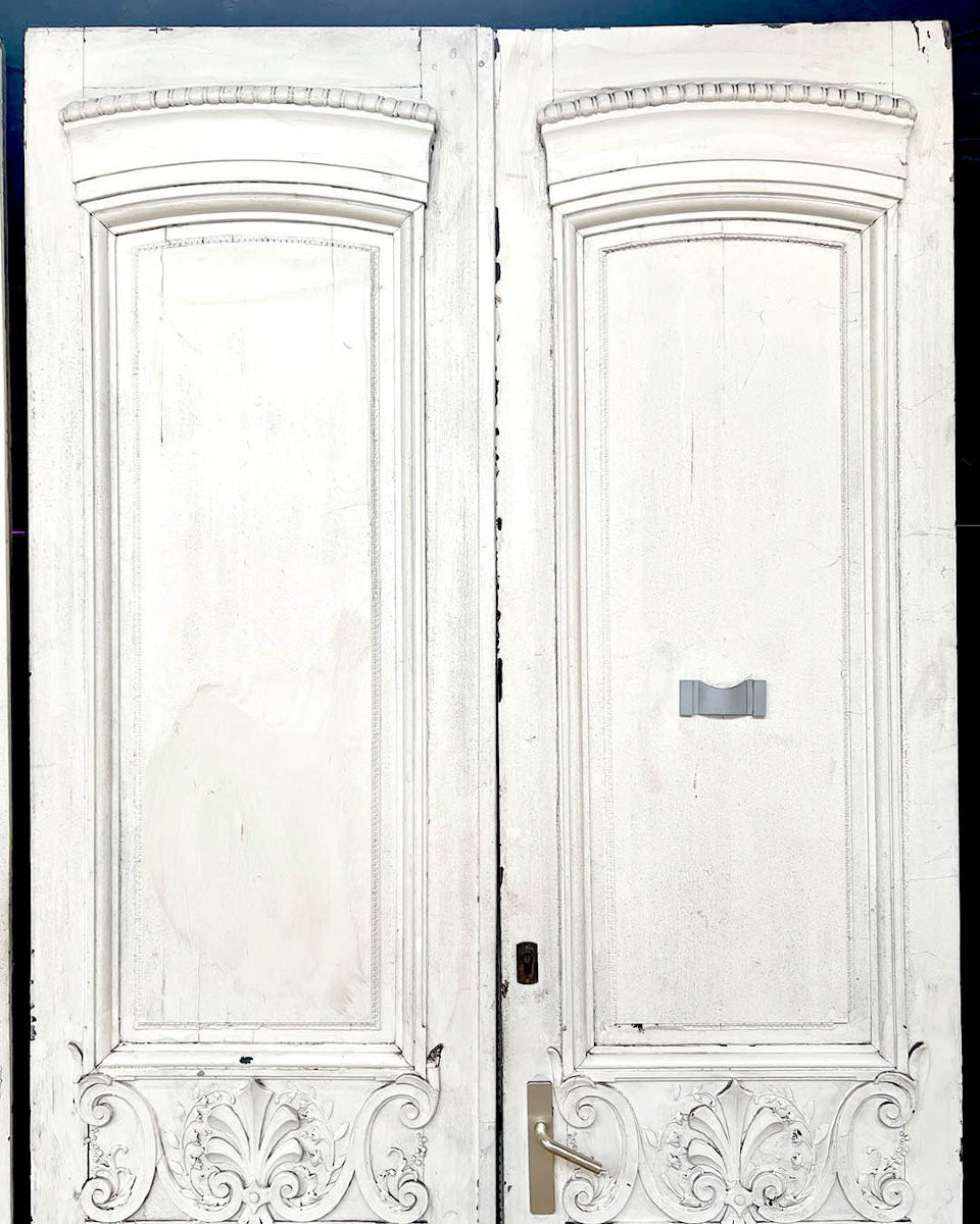 Paire de doubles portes d’esprit Louis XV-photo-2