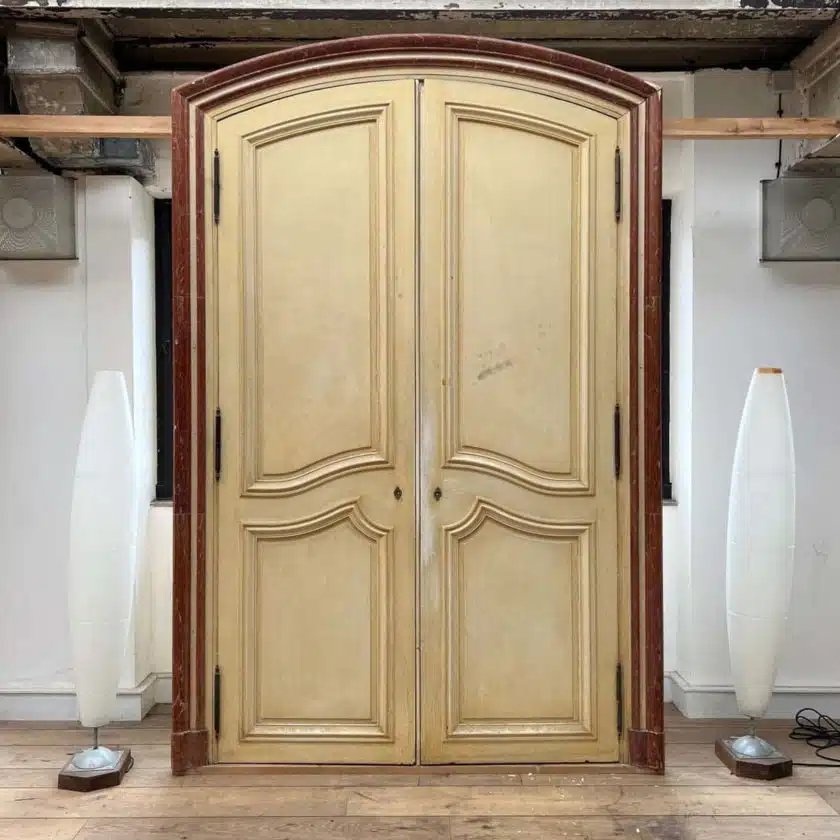 Double Wardrobe Door With Marble-effect Painted Frame-photo-2