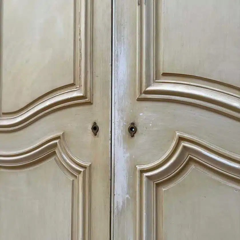 Double Wardrobe Door With Marble-effect Painted Frame-photo-1