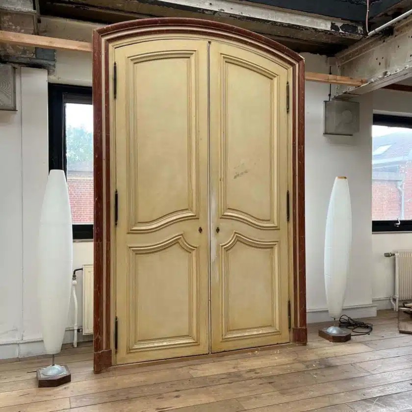 Double Wardrobe Door With Marble-effect Painted Frame