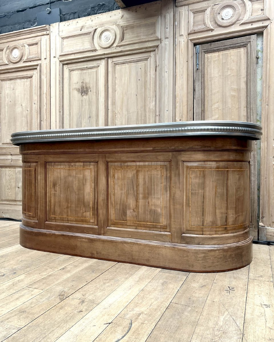 Bar en noyer plateau étain, 2,5m-photo-3