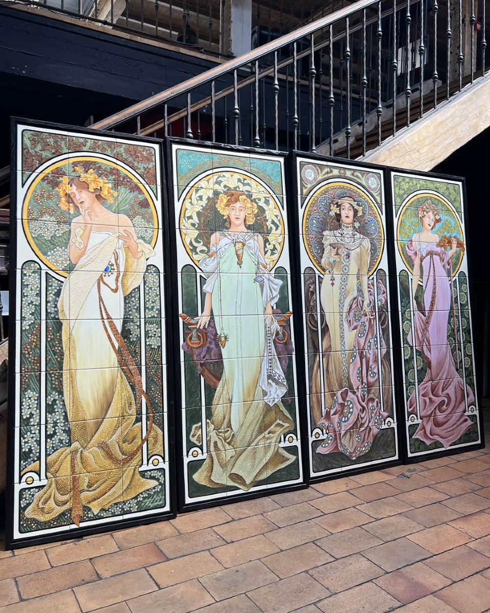 Contemporary Ceramic Lot After Mucha