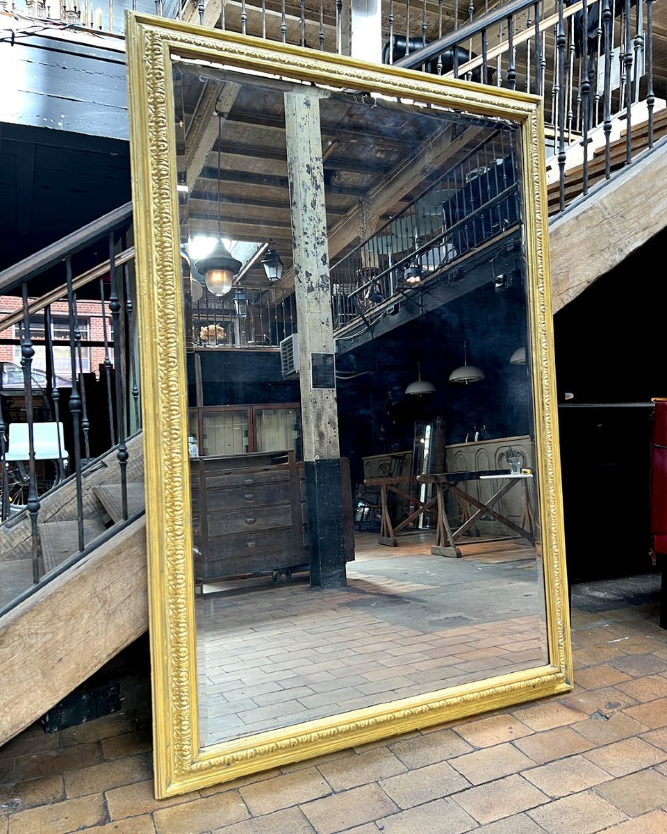 Bevelled Mirror With Gilded Frame-photo-2