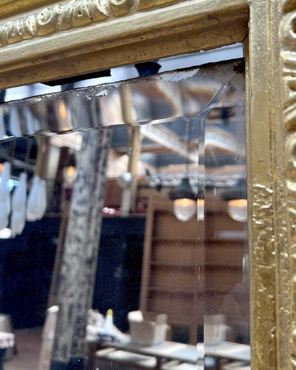 Bevelled Mirror With Gilded Frame-photo-1