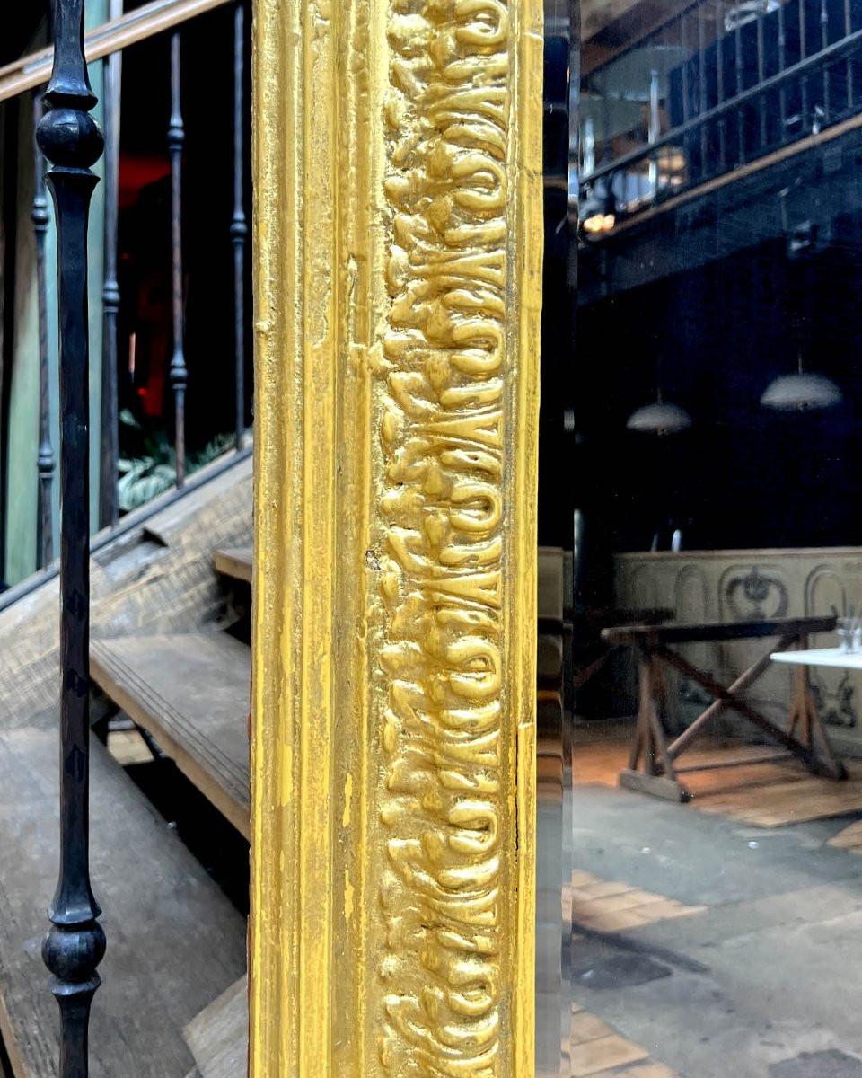 Bevelled Mirror With Gilded Frame-photo-2