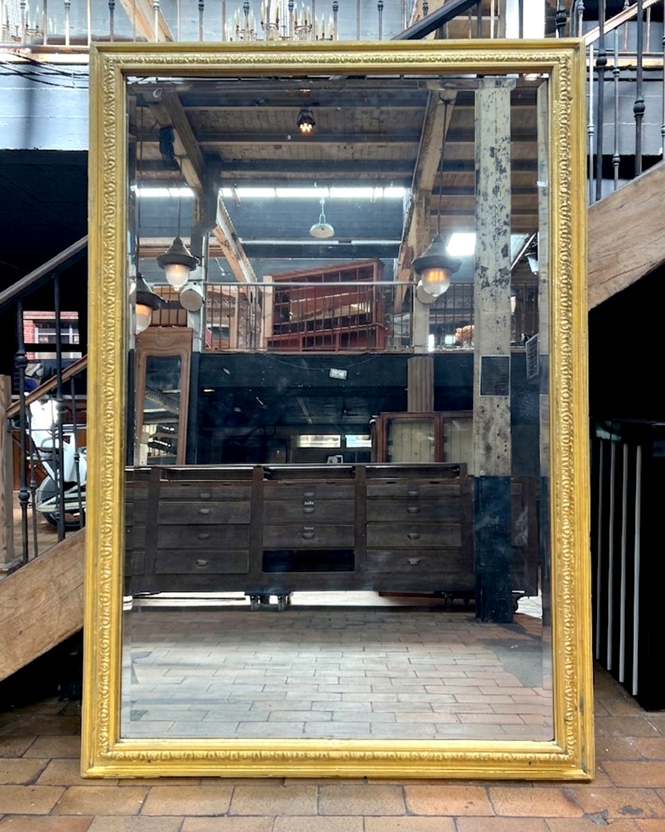 Bevelled Mirror With Gilded Frame