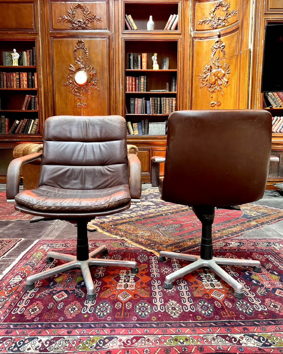 Pair Of Eames Charles Armchairs-photo-4