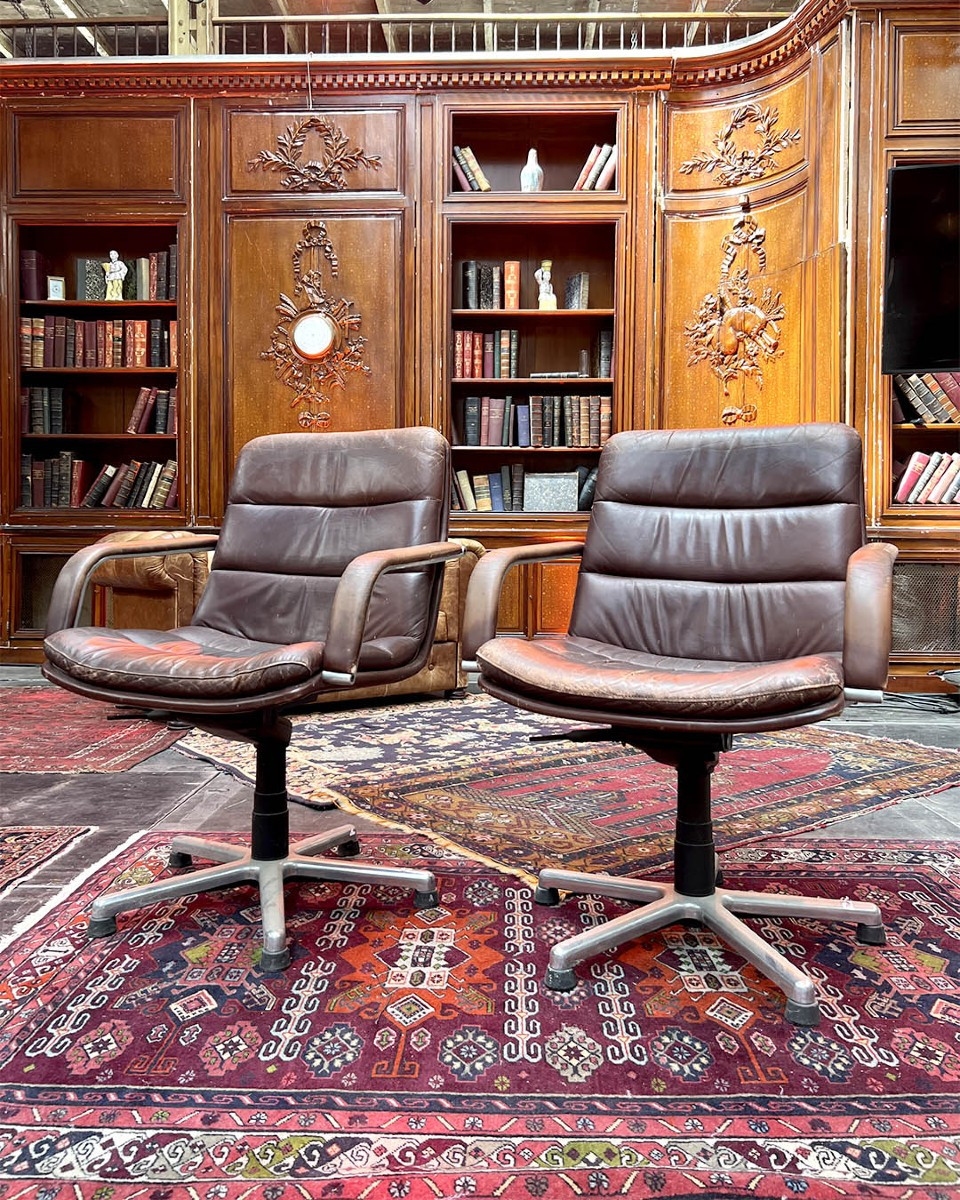 Pair Of Eames Charles Armchairs