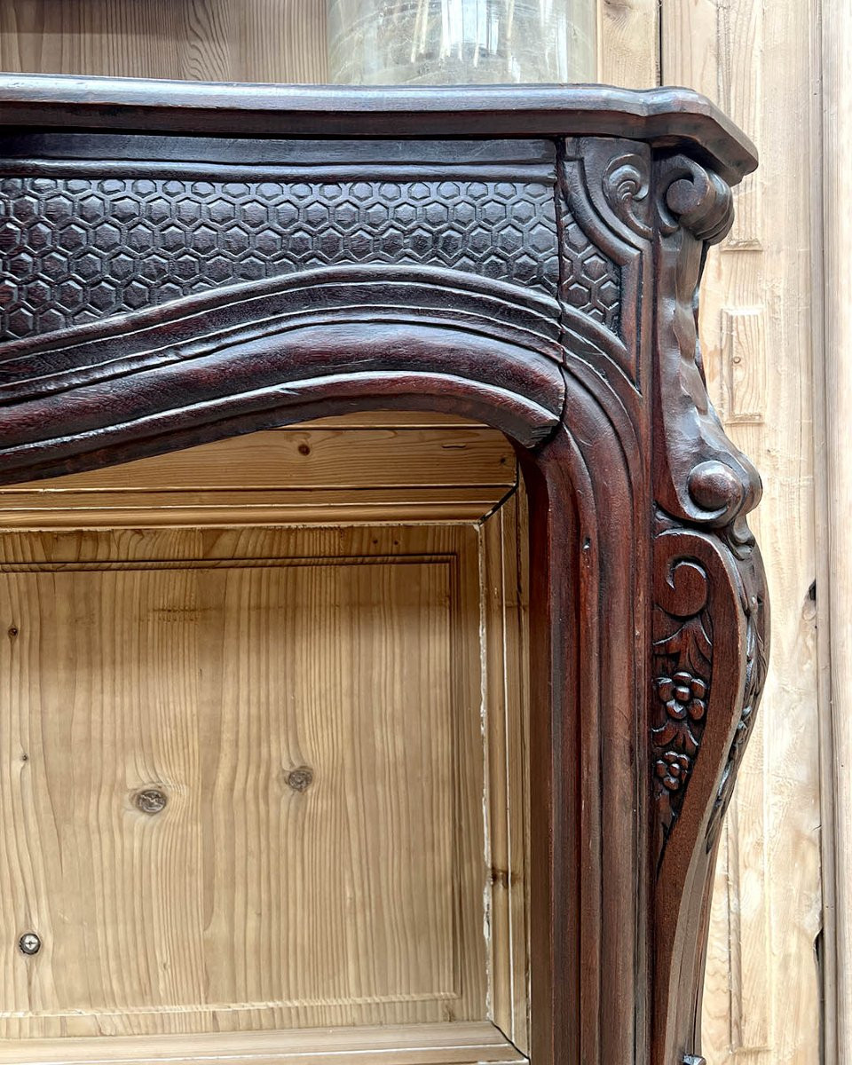 Carved Mahogany Mantel In The Louis XV Style-photo-4