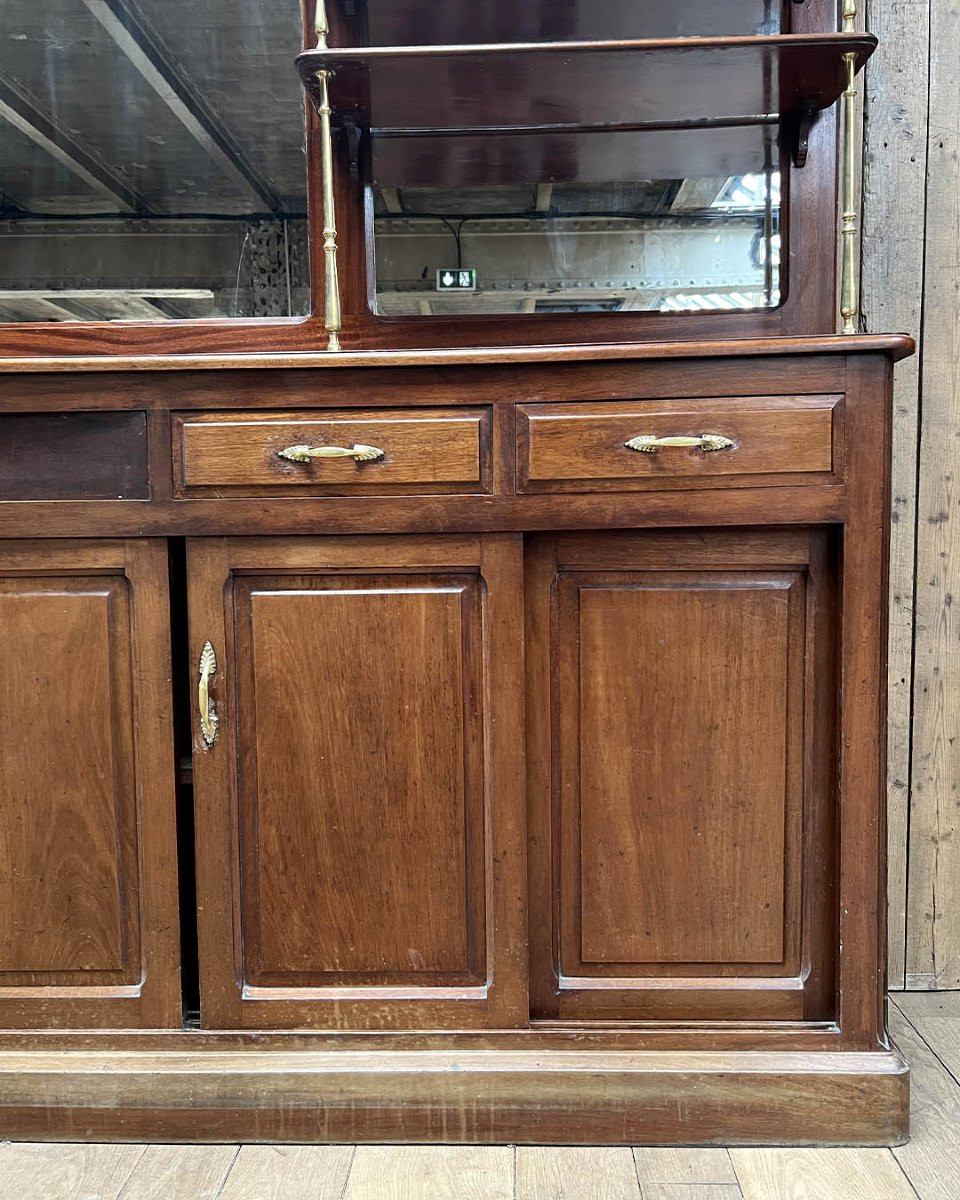 Art Nouveau Mahogany Back Bar-photo-2
