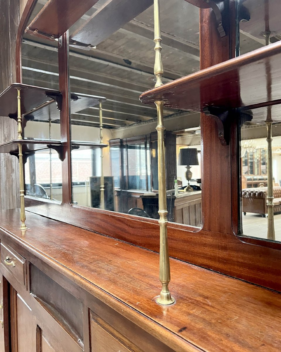Art Nouveau Mahogany Back Bar-photo-8