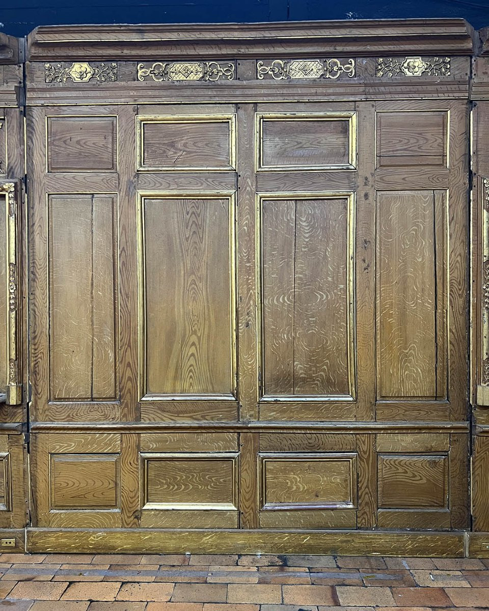 Boiserie en bois massif XVIII, 8m linéaire-photo-3