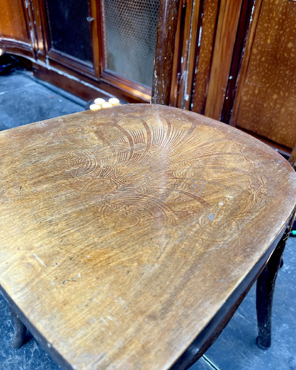 Set Of Decorated Bentwood Chairs-photo-1