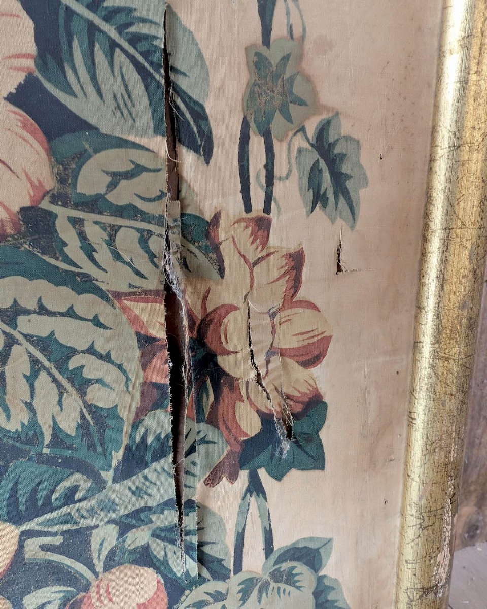 Pair Of Large Panels Printed On Silk-photo-3