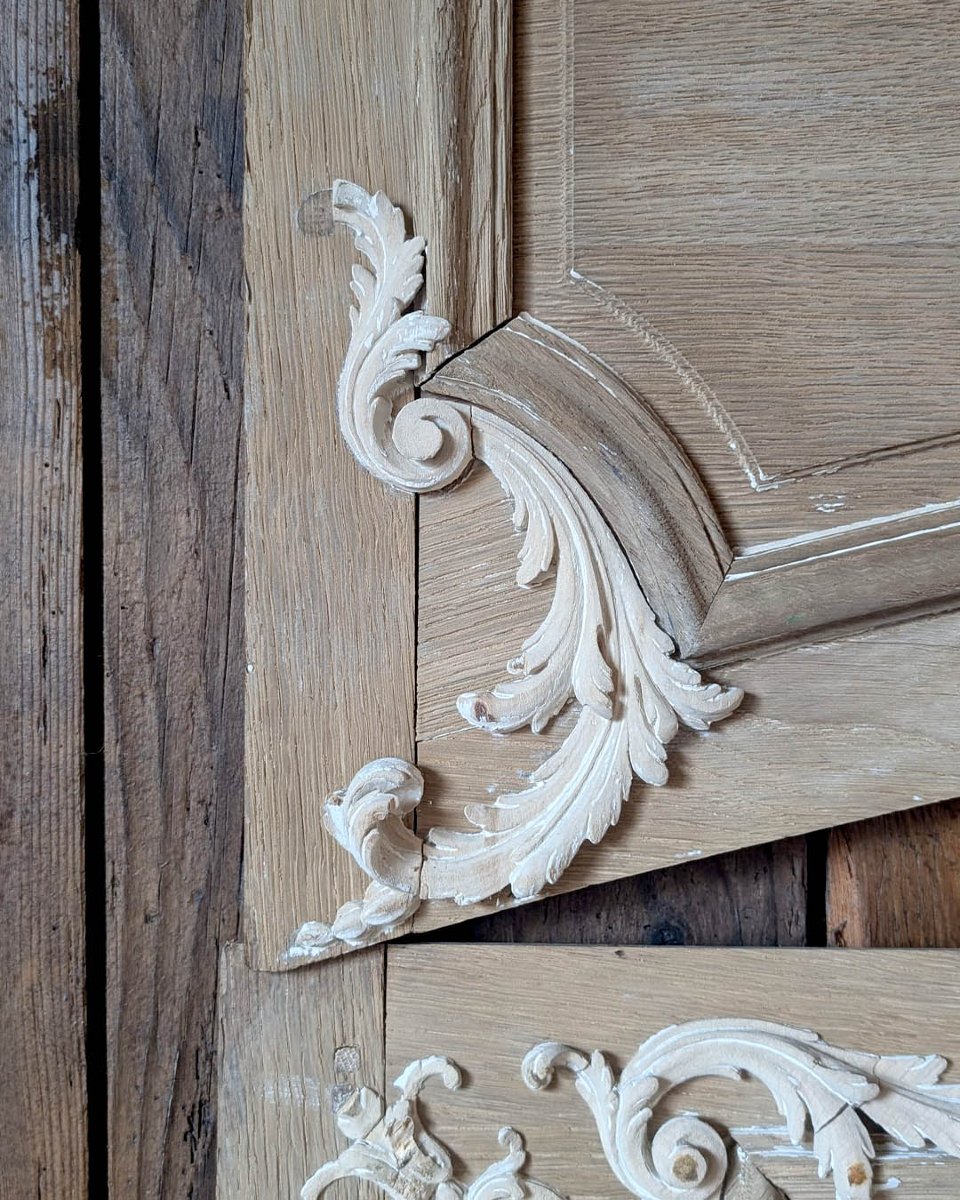Pair Of Louis XV Carved Wood Transoms-photo-3
