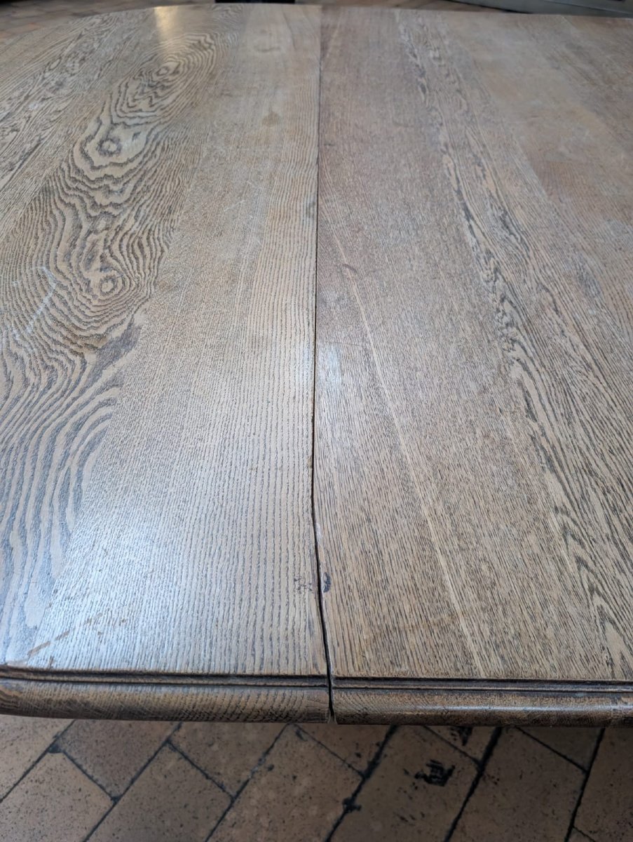 Antique Oval Oak Table With Carved Legs—columns With Lion Capitals, 268 × 170 Cm-photo-3