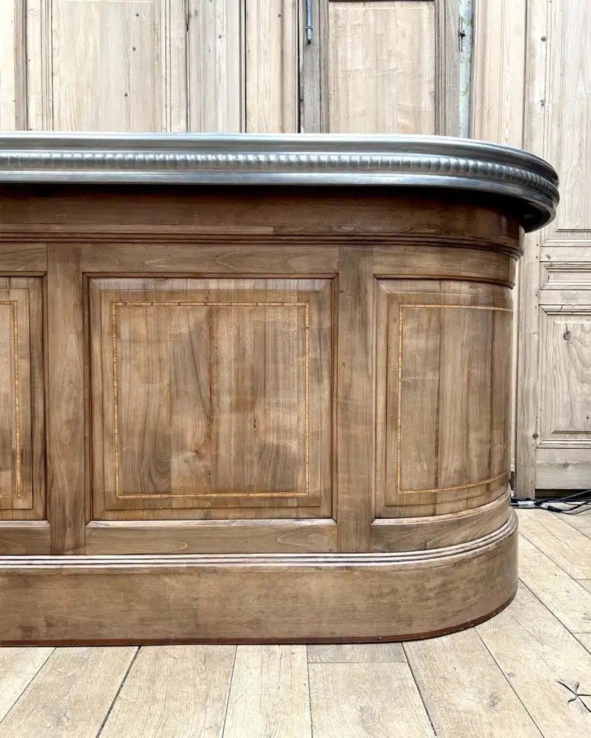 Walnut Bar With Pewter Top, 2.5 M-photo-3