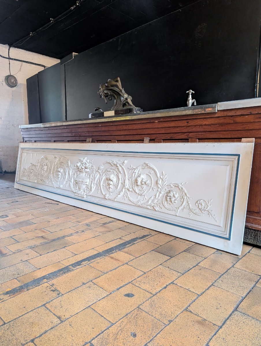 Large Decorative Panel In The Louis XVI Style, Featuring A Design Of Vases And Foliage-photo-2