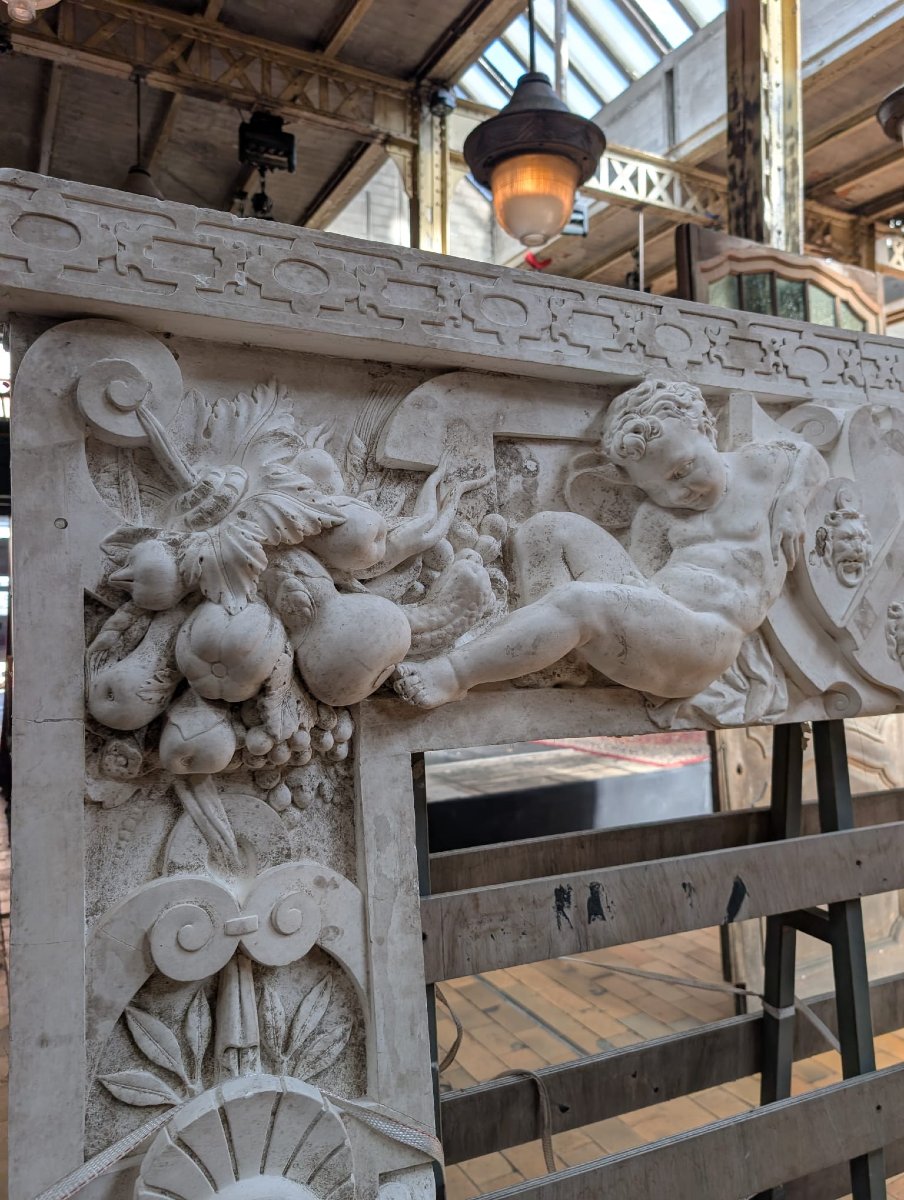 Pair Of Monumental Stucco Frames With Renaissance Decoration, 196 X 176 X 13 Cm-photo-4