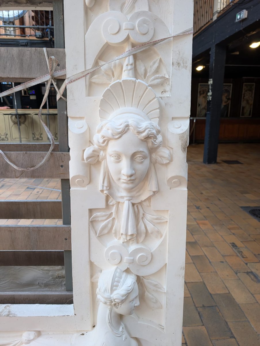 Pair Of Monumental Stucco Frames With Renaissance Decoration, 196 X 176 X 13 Cm-photo-7