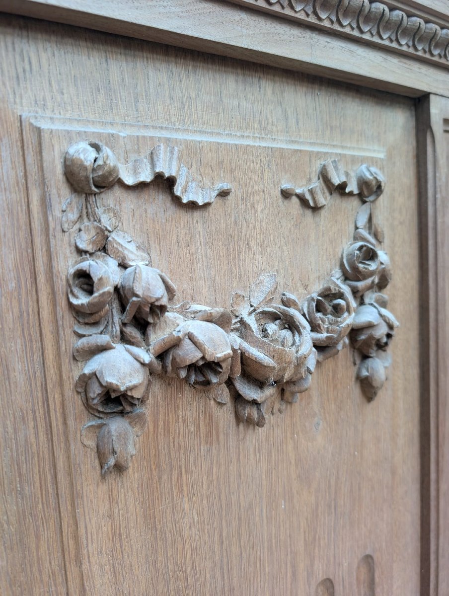 Louis XVI-style Oak Wainscoting, 7.33 Meters-photo-1