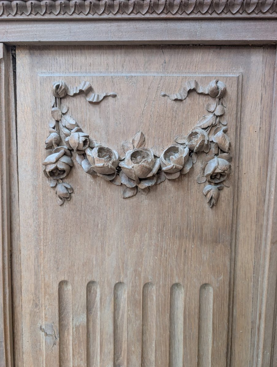 Louis XVI-style Oak Wainscoting, 7.33 Meters-photo-3
