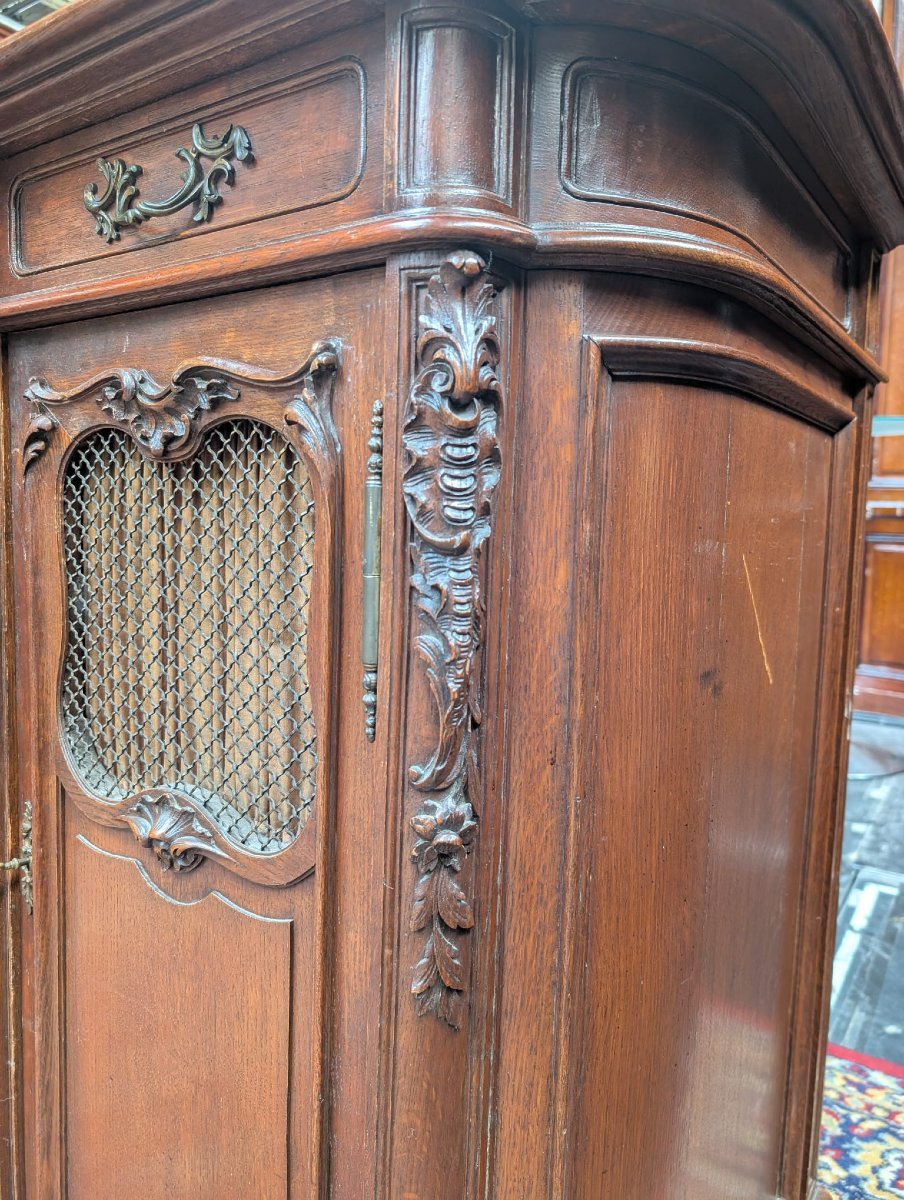 Louis XV-style Oak Sideboard With A Marble Top, 265 X 110 X 65 Cm-photo-1