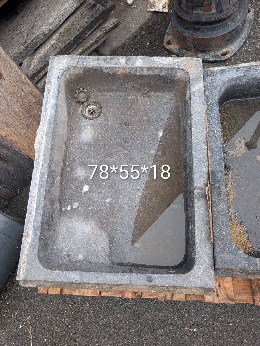 Antique Sink Made Of Carved Blue Stone-photo-3