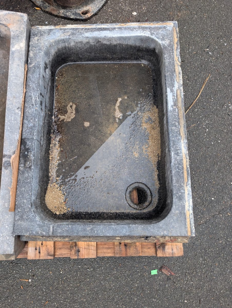 Antique Sink Made Of Carved Blue Stone-photo-4