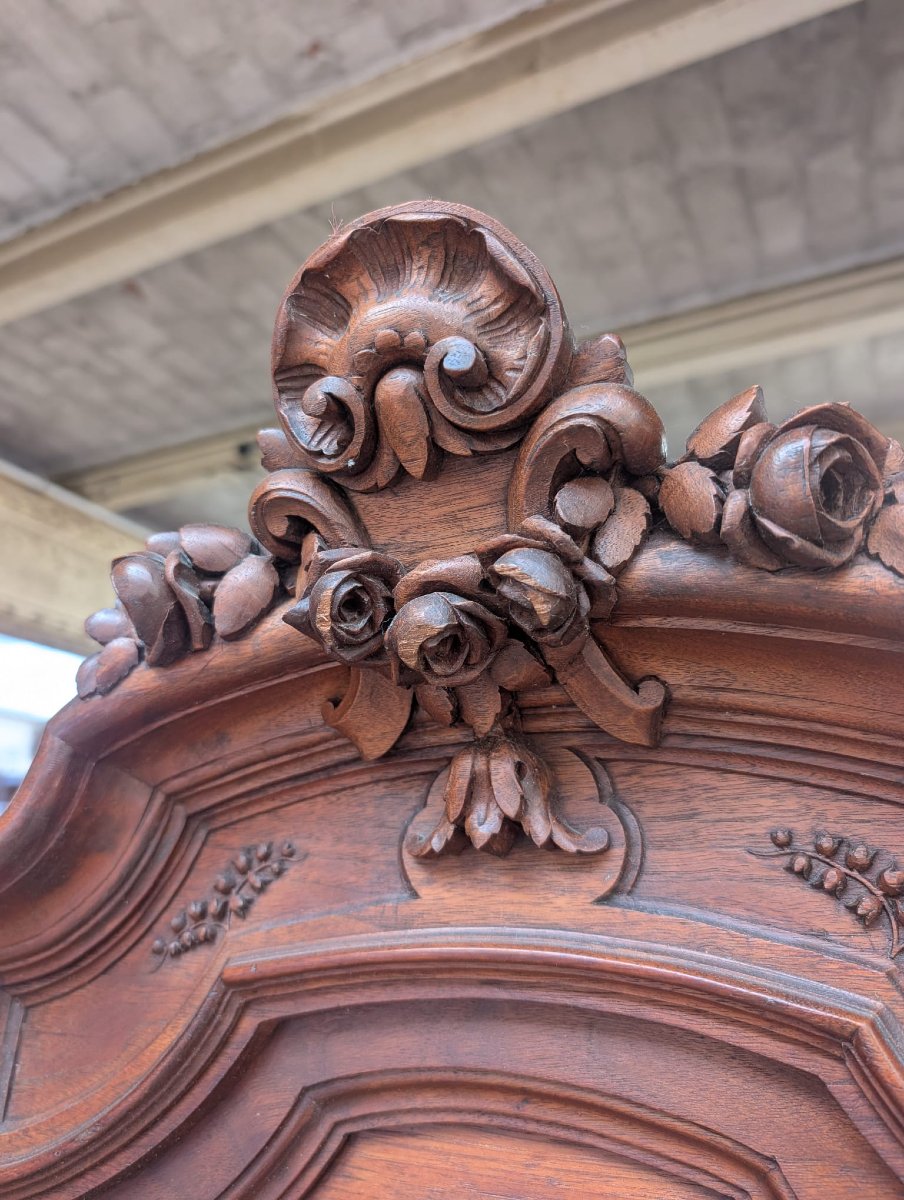 Paire de trumeaux de style Louis XV en bois sculpté, 56,5 x 182 x 12 cm-photo-4