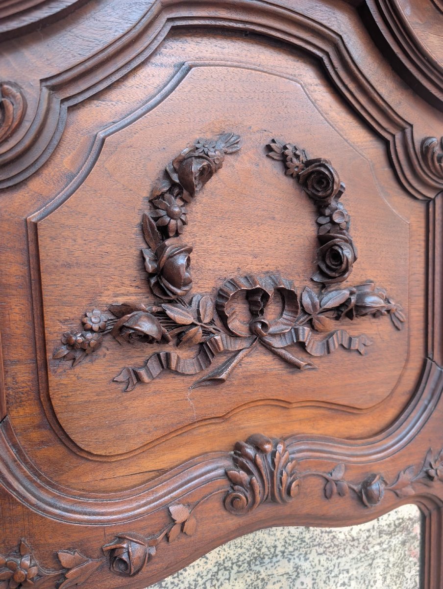 Paire de trumeaux de style Louis XV en bois sculpté, 56,5 x 182 x 12 cm-photo-3