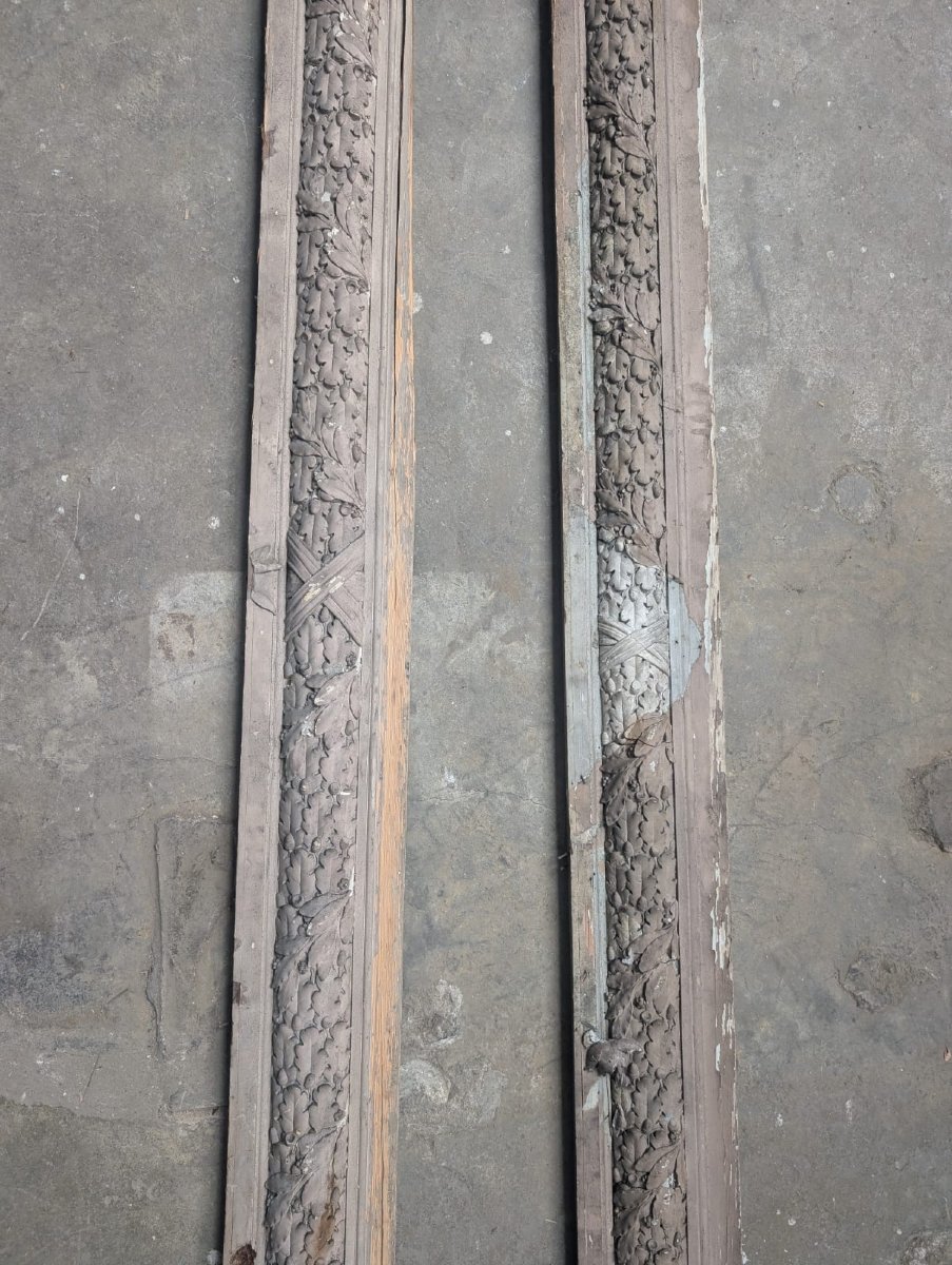 Pair Of Large Molded Moldings With Laurel Garland Motifs – Napoleon III-photo-2