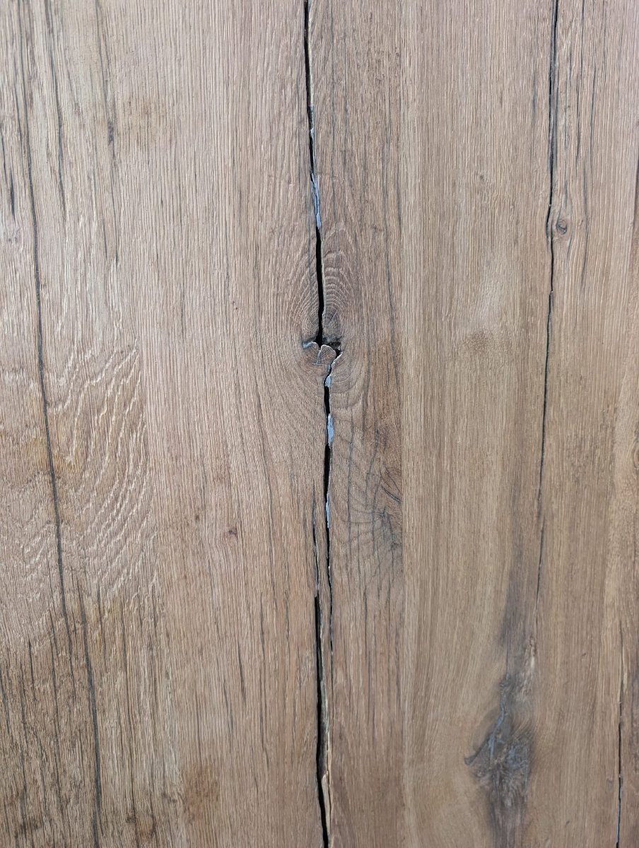 Antique Oak Tabletop — 120 X 205 Cm-photo-3