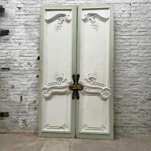 Louis XV Double Door With Mirror On The Back