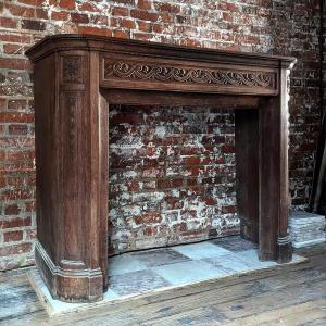 Louis XVI Style Wooden Fireplace