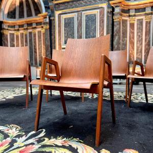 Lot De Chaises Scandinave En Teck