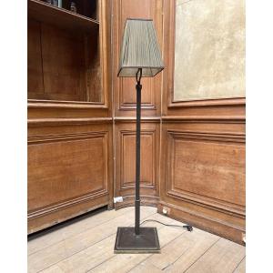 Lot 10 Lampadaires, Piètement Métallique à Section Carrée