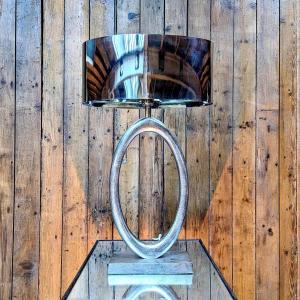 Lampe vintage en laiton chromé