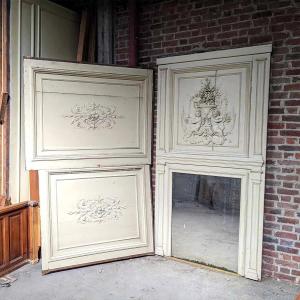 Ensemble de panneaux de boiserie avec son trumeau