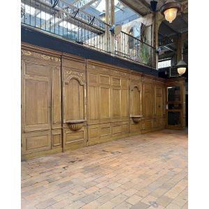 18th-century Solid Wood Paneling, 8 Linear Meters